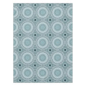 Stormy Blue und Gray Mandala Pattern Tischdecke (Vorderseite)