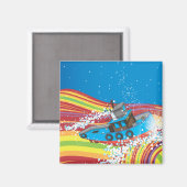 Stormy Boat Magnet (Vorderseite/Rückseite)
