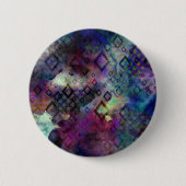 Stormy bunt Wasserfarbe abstrakt mit Diamanten Button (Vorderseite)
