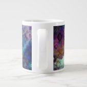 Stormy bunt Wasserfarbe abstrakt mit Diamanten Jumbo-Tasse (Rückseite)