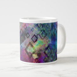 Stormy bunt Wasserfarbe abstrakt mit Diamanten Jumbo-Tasse