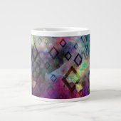 Stormy bunt Wasserfarbe abstrakt mit Diamanten Jumbo-Tasse (Vorderseite)