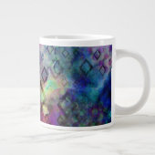 Stormy bunt Wasserfarbe abstrakt mit Diamanten Jumbo-Tasse (Rechts)