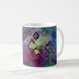 Stormy bunt Wasserfarbe abstrakt mit Diamanten Kaffeetasse