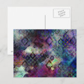 Stormy bunt Wasserfarbe abstrakt mit Diamanten Postkarte (Vorne/Hinten)