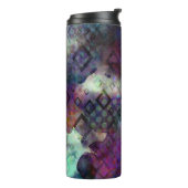 Stormy bunt Wasserfarbe abstrakt mit Diamanten Thermosbecher (Nach links gedreht)