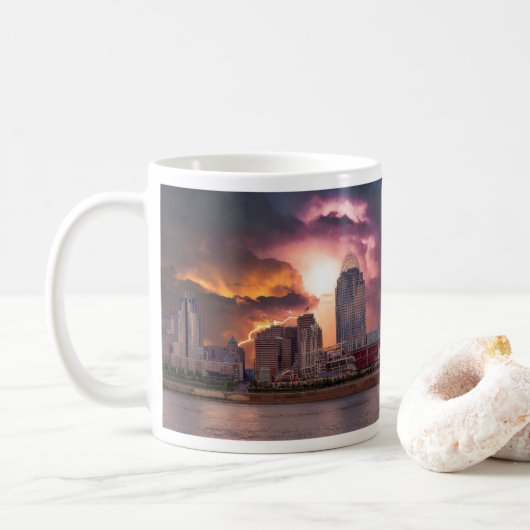Stormy Cincinnati Great American Ball Park Kaffeetasse (Mit Donut)