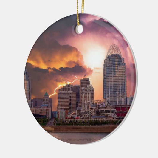 Stormy Cincinnati Great American Ball Park Keramik Ornament (Links)