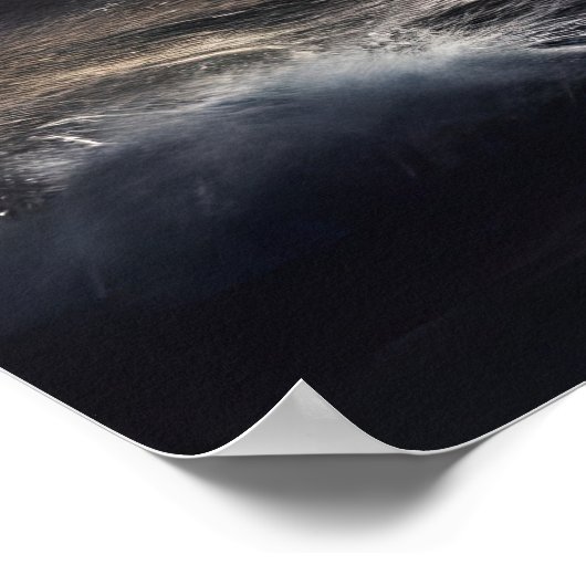 Stormy Clouds and Ocean Ai Art Poster (Ecke)