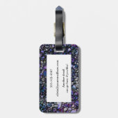 Stormy Colorful Wasserfarbe Abstrakt mit Diamanten Gepäckanhänger (Rückseite vertikal)