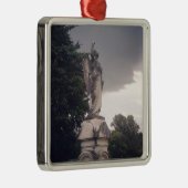 Stormy Day Angel Silbernes Ornament (Rechts)