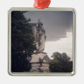 Stormy Day Angel Silbernes Ornament (Vorne)