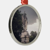 Stormy Day Angel Silbernes Ornament (Rechts)