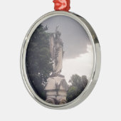 Stormy Day Angel Silbernes Ornament (Links)