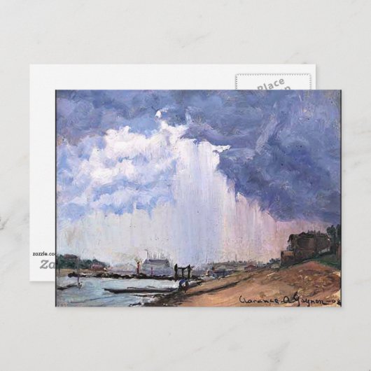 Stormy Day, Fine Art Malerei Postkarte (Vorne/Hinten)