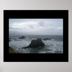 Stormy Day Oregon Coast Poster