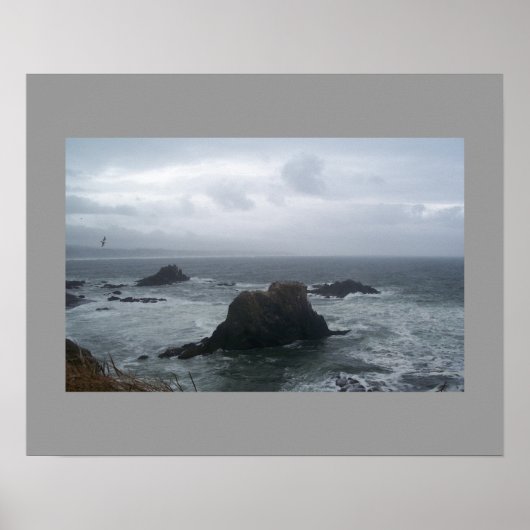 Stormy Day Oregon Coast Poster (Vorne)