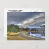 Stormy Fall Afternoon am Strand Postkarte (Vorne/Hinten)