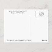 Stormy Fall Afternoon am Strand Postkarte (Rückseite)