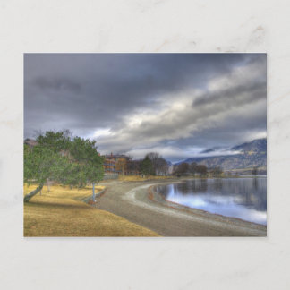 Stormy Fall Afternoon am Strand Postkarte