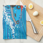 Stormy Fishing Boat Handtuch (Viertel Falte)