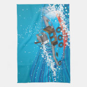 Stormy Fishing Boat Handtuch (Vertikal)