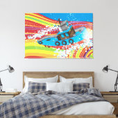 Stormy Fishing Boat Leinwanddruck (Insitu (Schlafzimmer))