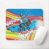 Stormy Fishing Boat Mousepad (Mit Mouse)