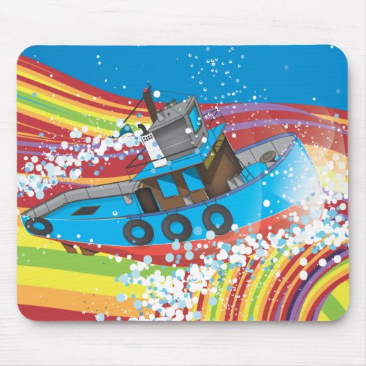 Stormy Fishing Boat Mousepad (Vorne)