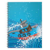 Stormy Fishing Boat Notizblock (Vorderseite)
