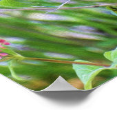 Stormy Garden Landschaft mit Hydrangea und Lilies Poster (Ecke)