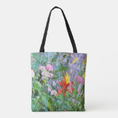 Stormy Garden Landschaft mit Hydrangea und Lilies Tasche (Rückseite)