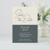 Stormy Gray ・ Foto für Farbblöcke Save The Date (Stehend Vorderseite)