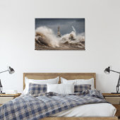 Stormy Lighthouse Canvas Print Leinwanddruck (Insitu (Schlafzimmer))