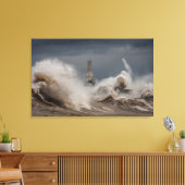 Stormy Lighthouse Canvas Print Leinwanddruck (Insitu (Wohnzimmer))