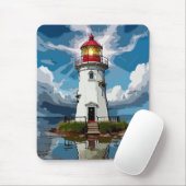 Stormy Lighthouse - Navigationsturm Mousepad (Mit Mouse)