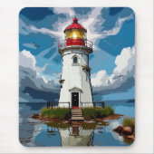 Stormy Lighthouse - Navigationsturm Mousepad (Vorne)
