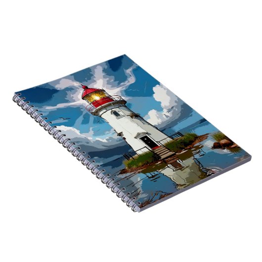 Stormy Lighthouse - Navigationsturm Notizblock (Rechte Seite)