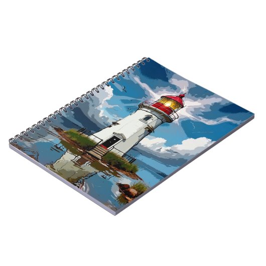 Stormy Lighthouse - Navigationsturm Notizblock (Linke Seite)