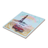 Stormy Lighthouse truck Fliese (Seite)