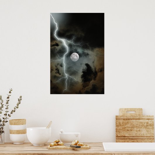 Stormy Moon Poster (Küche)