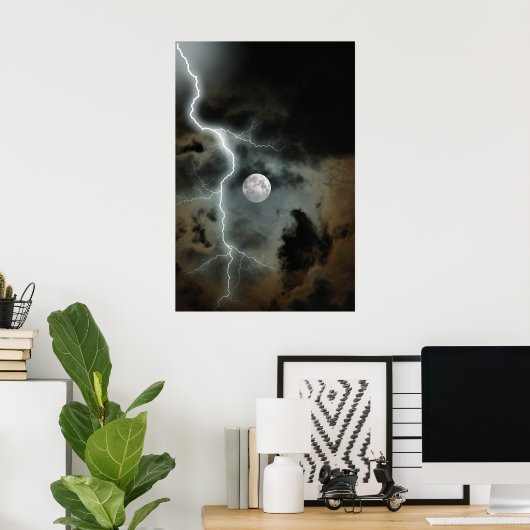 Stormy Moon Poster (Heimbüro)