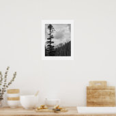 Stormy Mountain Black and White Foto Poster (Küche)