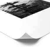 Stormy Mountain Black and White Foto Poster (Ecke)