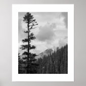 Stormy Mountain Black and White Foto Poster (Vorne)