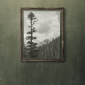 Stormy Mountain Schwarz-Weiß Foto Glossy Poster