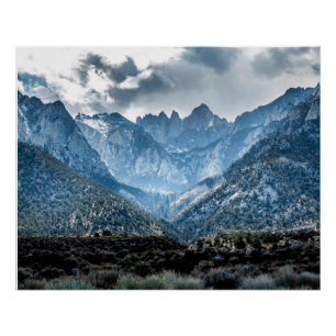 Stormy Mt. Whitney aus Alabama Hills Glossy Poster