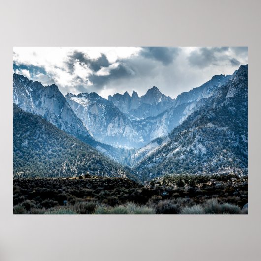 Stormy Mt. Whitney aus Alabama Hills Matte Poster (Vorne)