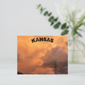 Stormy Night in Hutchinson Kansas Post Card. Postkarte (Stehend Vorderseite)