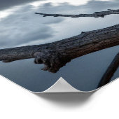 Stormy Night Raven mit geometrischem Overlay Poster (Ecke)